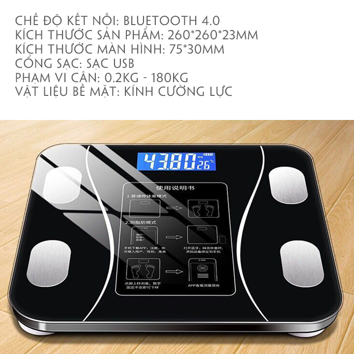 Cân điện tử cao cấp có App kiểm tra sức khỏe