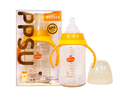 [HCM]Bình Sữa Wesser Nhựa PPSU Dung Tích 180ml/260ml Cổ Rộng Phiên Bản Cao Cấp chất lượng đảm bảo an toàn đến sức khỏe người sử dụng cam kết hàng đúng mô tả