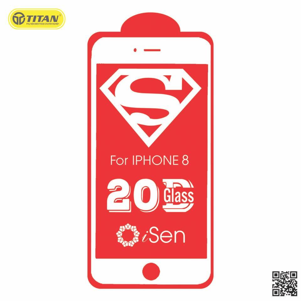 KÍNH CƯỜNG LỰC IPHONE FULL MÀN 20D ISEN KC20