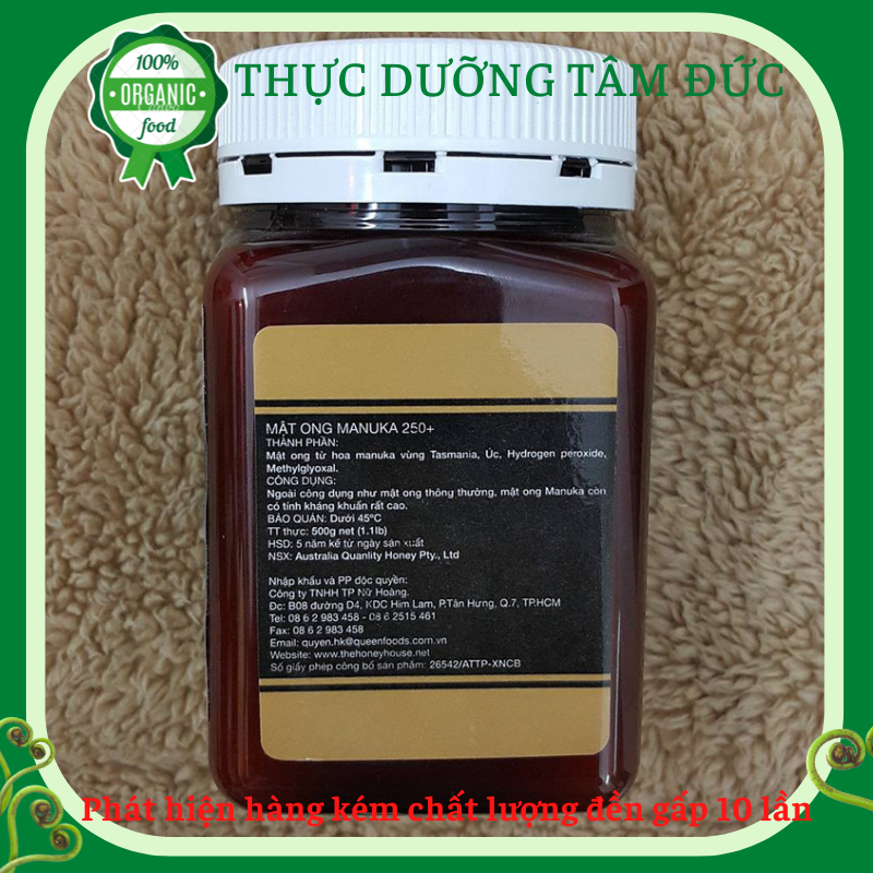 Mật ong Manuka Bluehills 250+ 500g [ Nhập khẩu Úc]