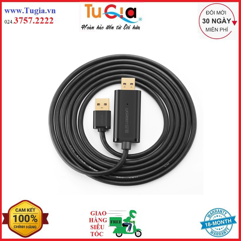 Cáp Data Link USB 2.0 cao cấp dài 2m Ugreen 20233 (2m) - Hàng Chính Hãng