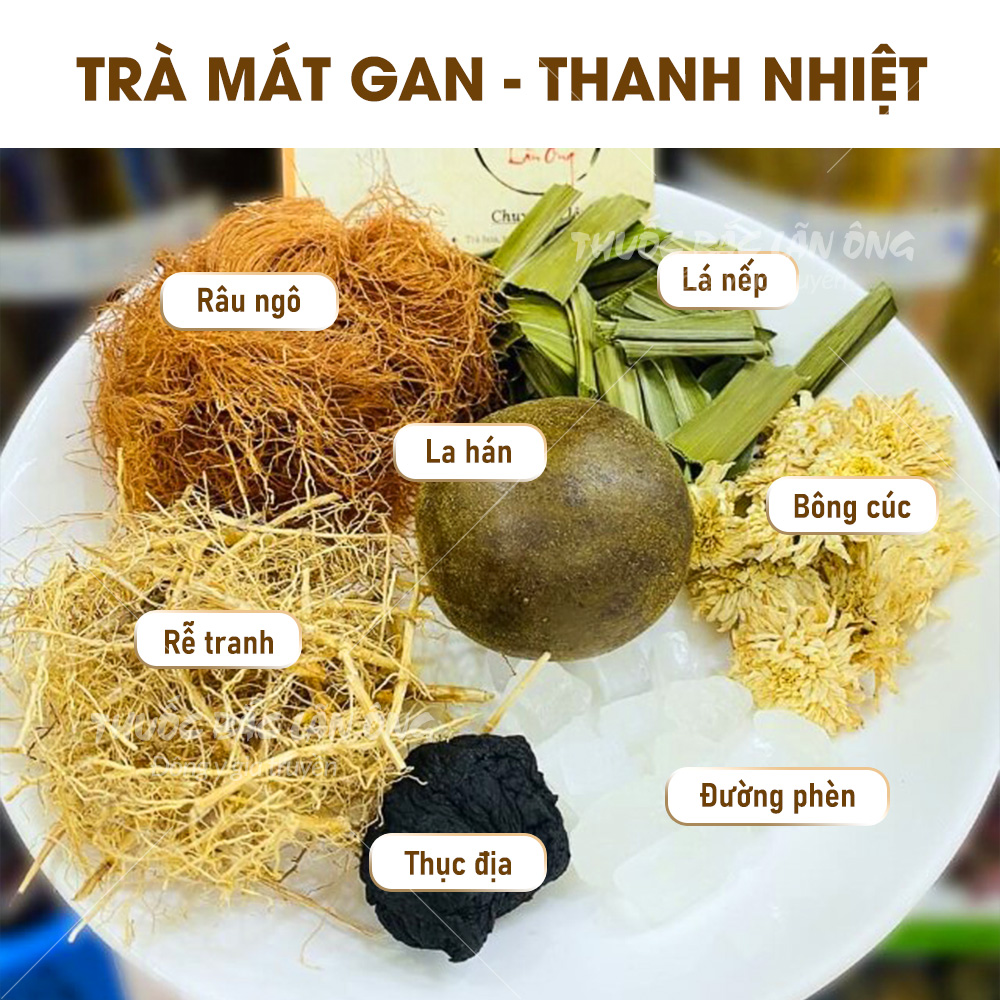 Trà sâm bông cúc, set nấu 3-4 lit đủ vị, trà mát gan,thanh nhiệt, giải khát, tặng kèm hạt chia