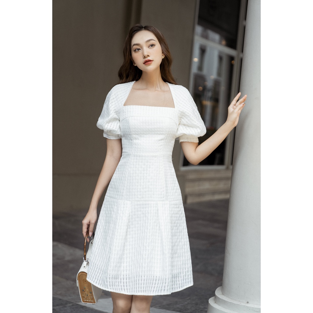 Maiimer - Váy trắng cổ chéo Vivi