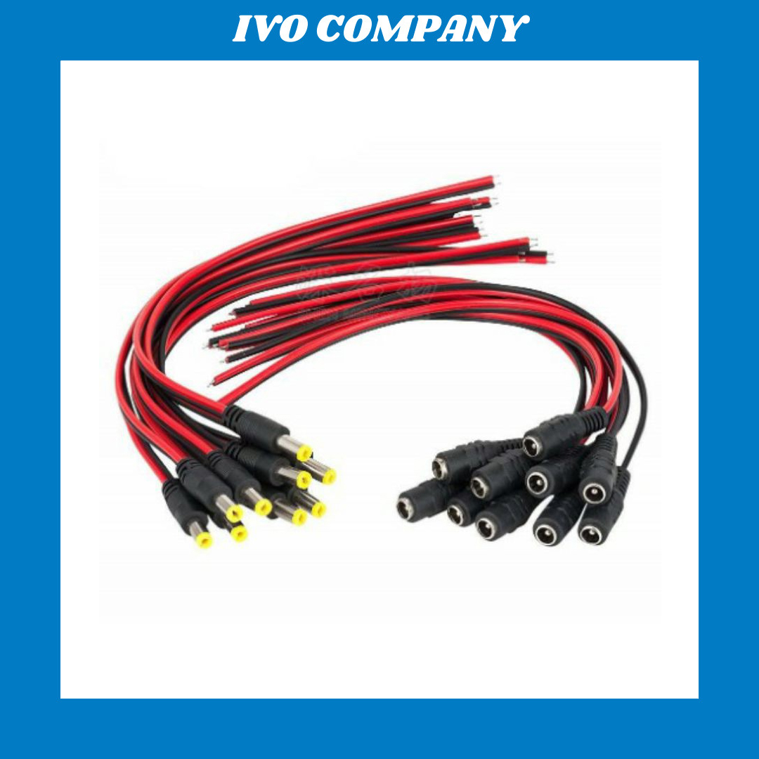 Jack nguồn dc đực cái có dây