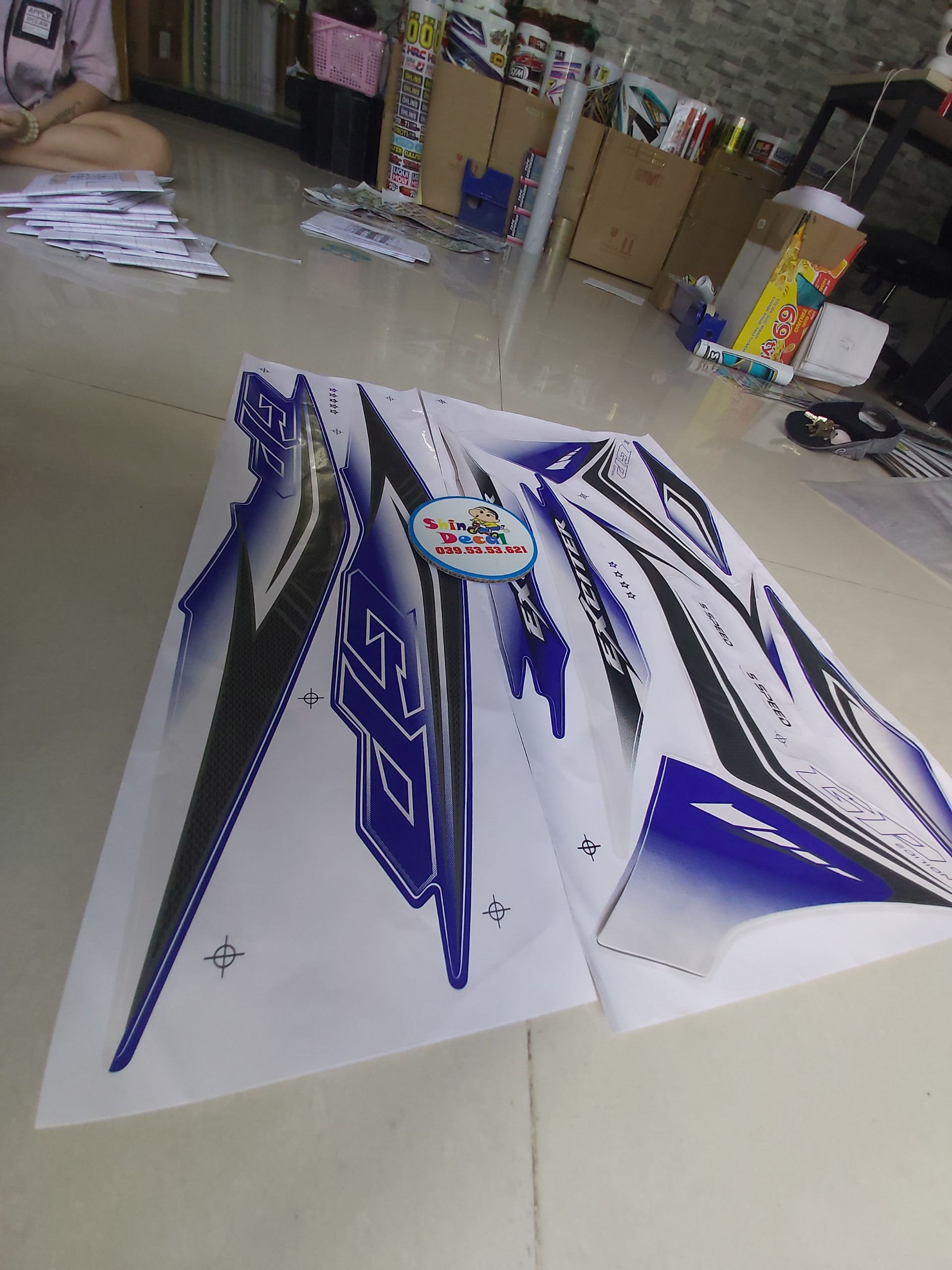 Tem lụa xe exciter 135 mẫu 2011 GP