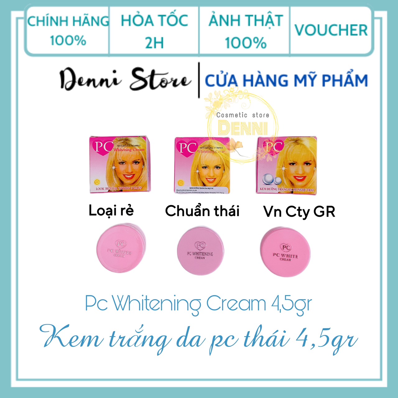 Hộp kem PC Thái Lan Dưỡng Sáng Da 4.5g