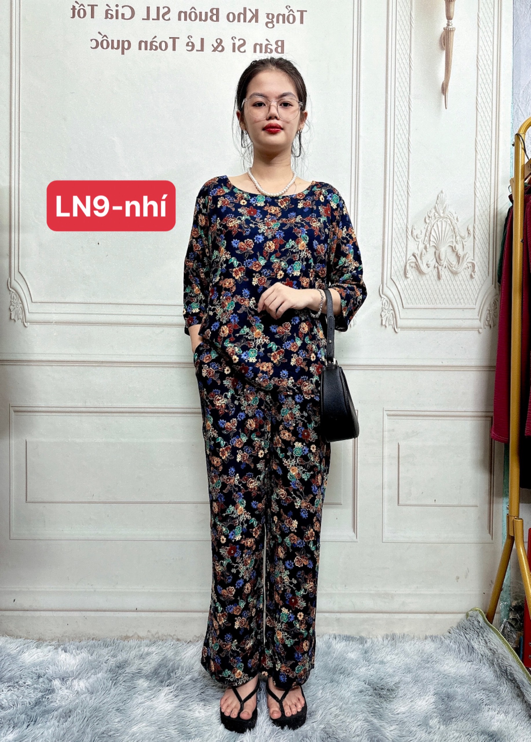 Bộ lanh 3d trung niên - bộ lanh quần dài tay lỡ cho mẹ cho bà