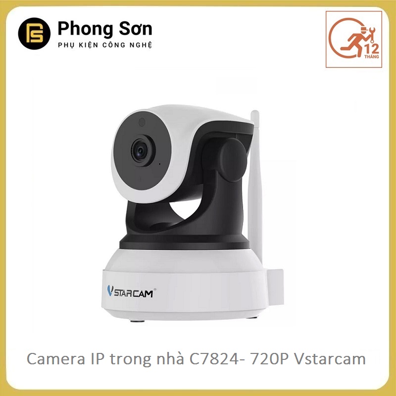 Camera wifi ip C7824 720P Vstarcam (Tặng thẻ 64GB)