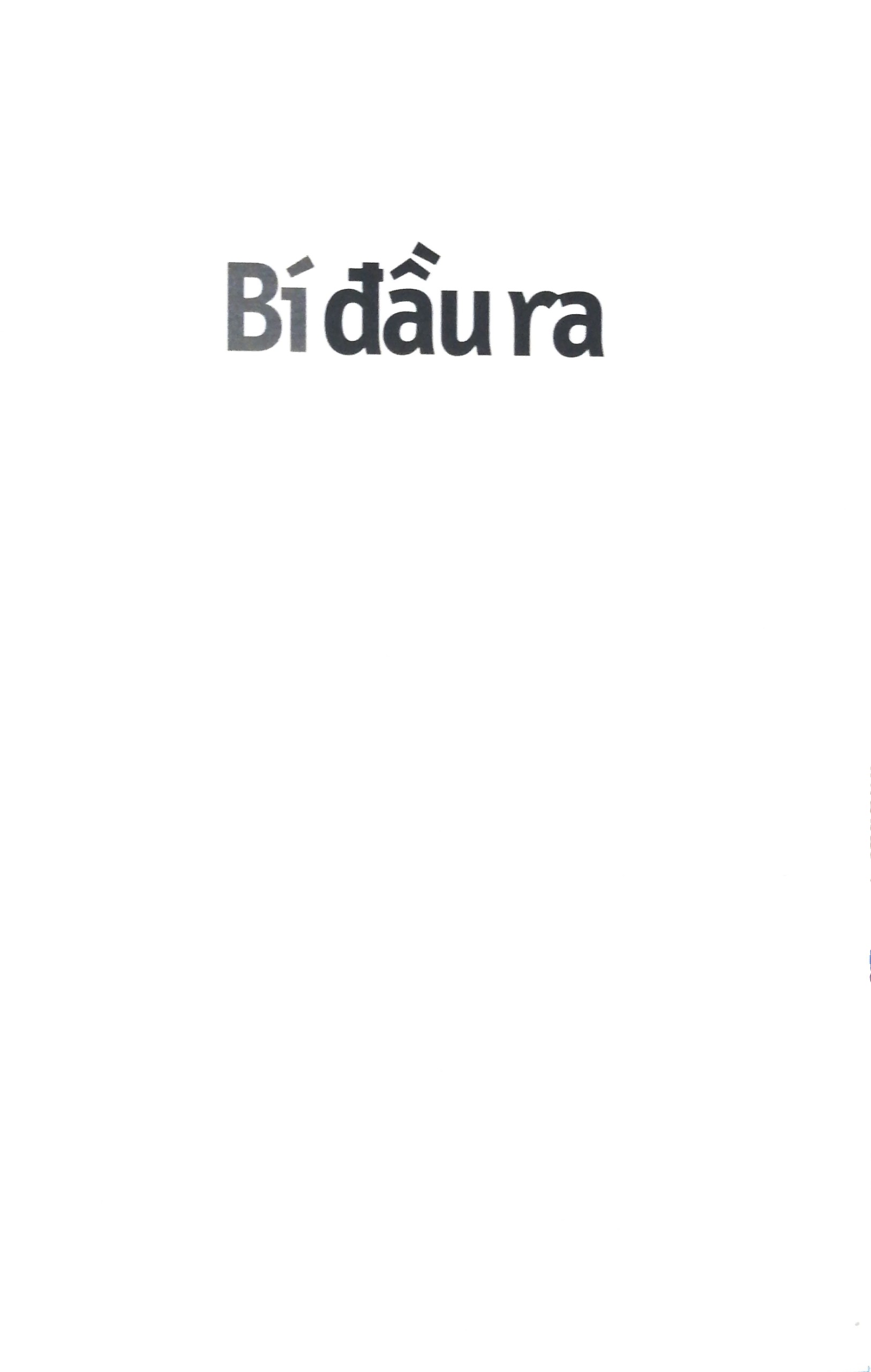 Sách - Bí Đầu Ra