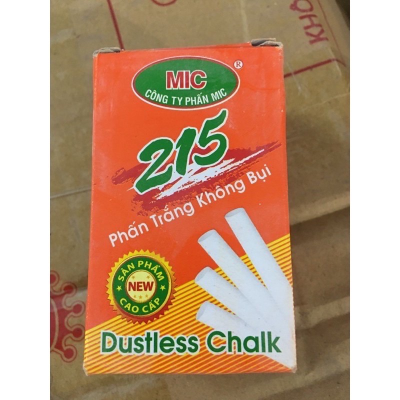 Phấn không bụi MIC 10 viên, hộp đựng phấn.