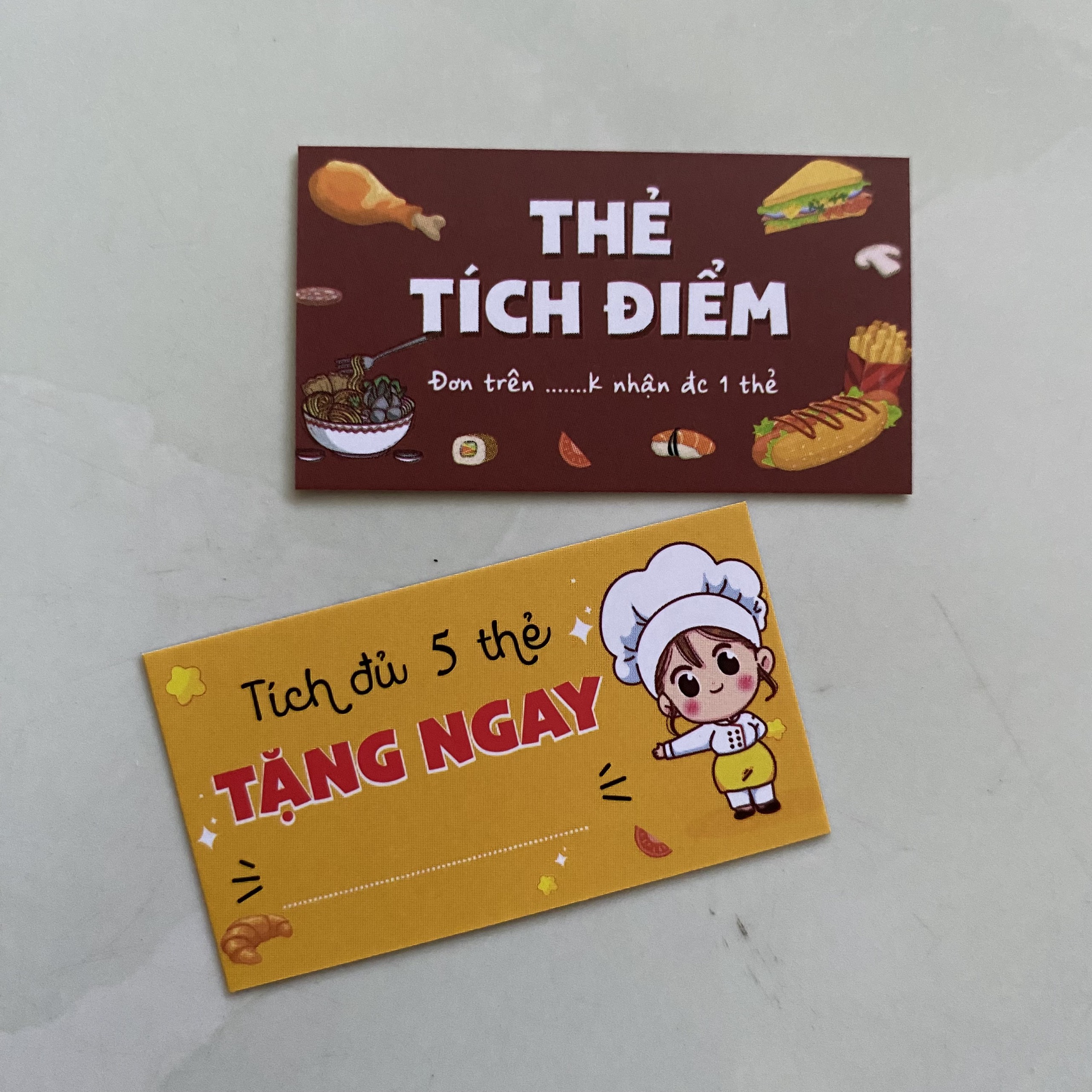 100 thẻ giấy tích điểm 3x5.4cm