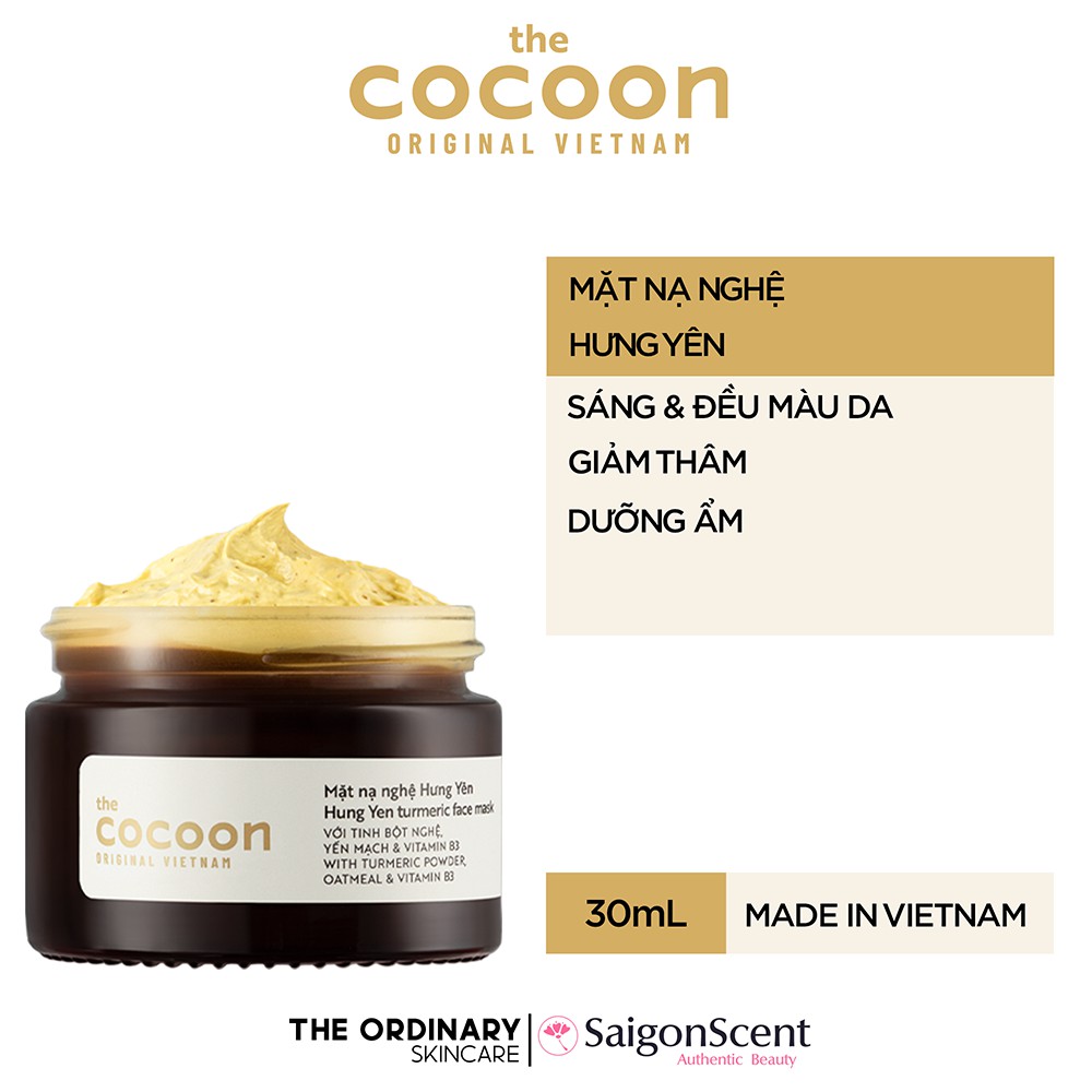 [HCM]Mặt nạ sáng da Nghệ Hưng Yên Cocoon ( 30mL )