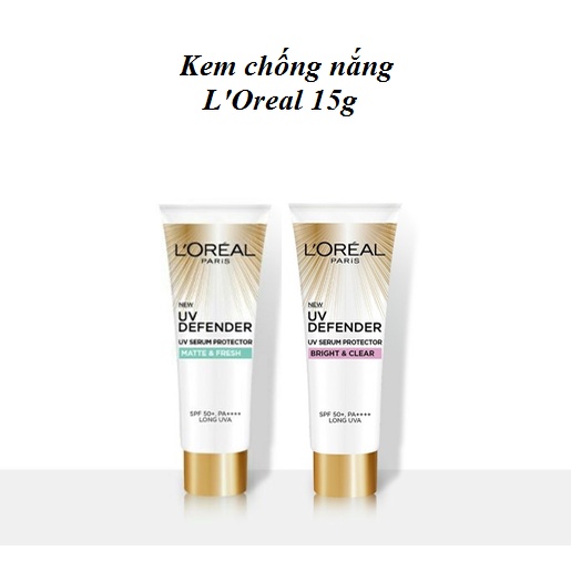 Kem chống nắng Loreal 15ml  màu xanh (Mẫu mới)