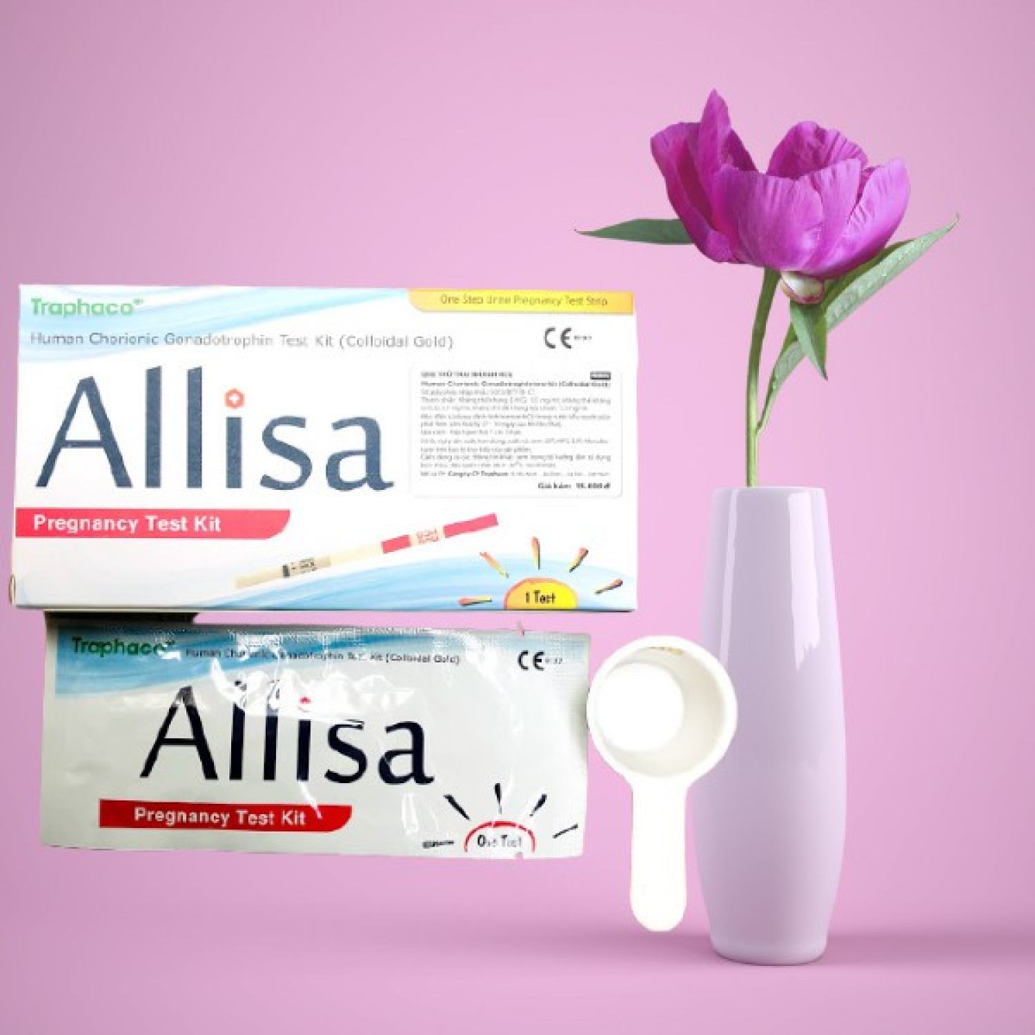 Que thử thai ALLISA que thử thai nhanh HCG - Traphaco