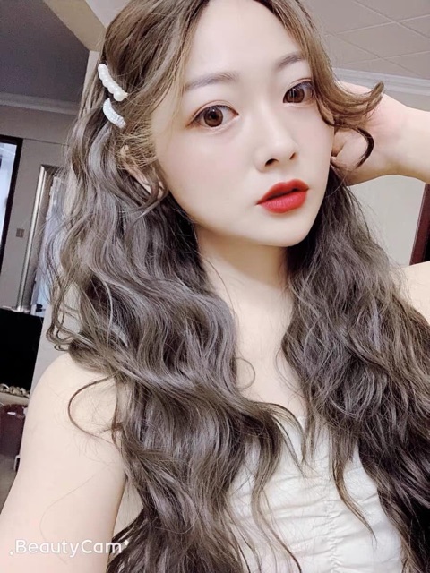 Tóc giả đẹp ❤️FREESHIP❤️ Cả đầu xù dài 2 mái hất