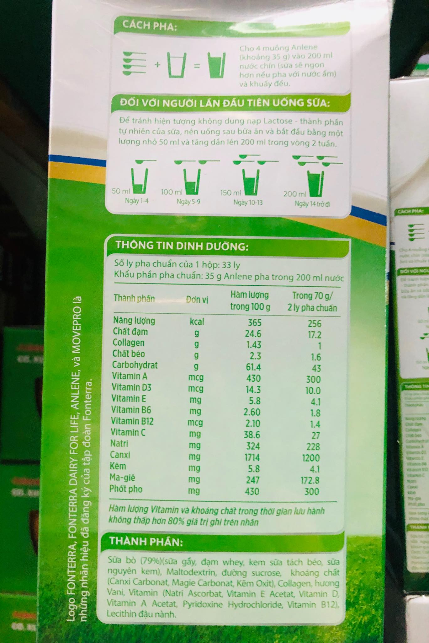 Sữa bột Anlene 1.2kg (trên 40 tuổi)