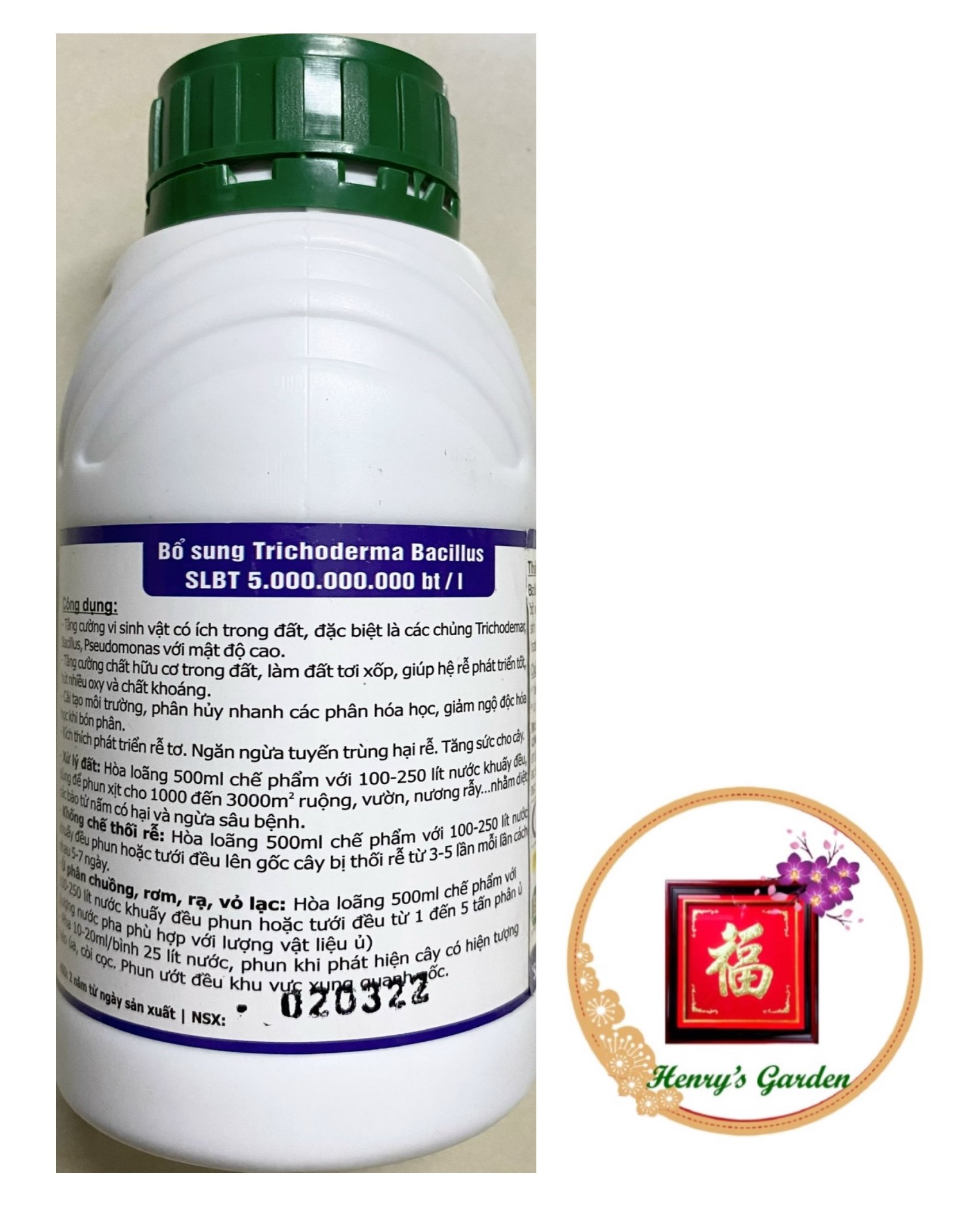 Trichoderma Bacillus Ra rễ mạnh, Ngừa thối rễ, Vàng lá - #622A# 500ml