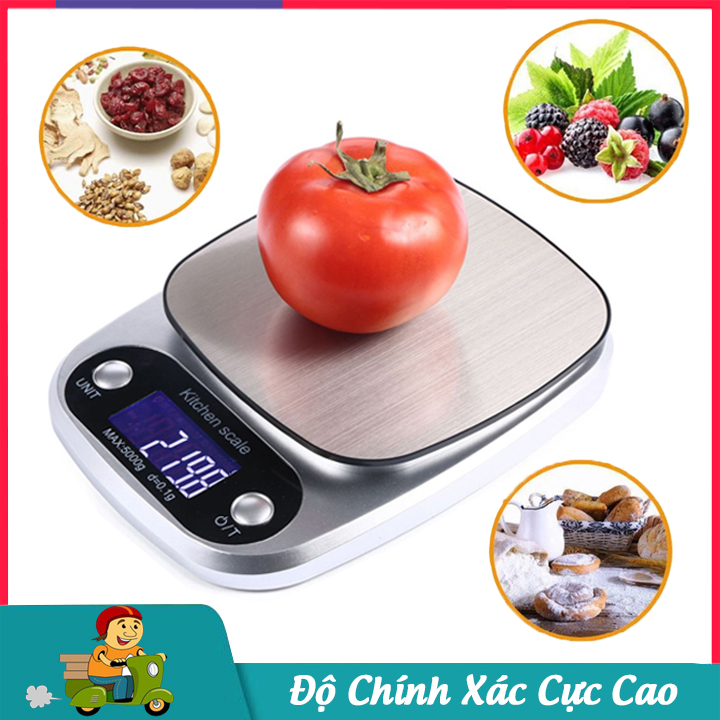 Cân tiểu ly điện tử nhà bếp mini kitchen scale 0,1gr - 3kg/5kg/10kg màn hình led cảm ứng ,tích hợp trừ bì thông minh, độ chính xác cao chuẩn công nghệ châu âu