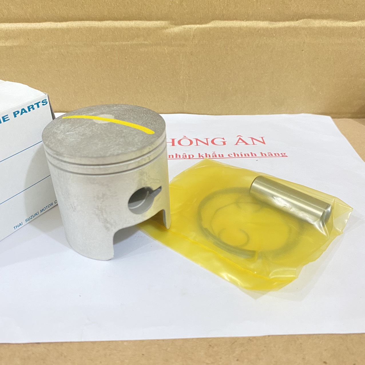 Bộ piston bạc cos 0 art sport, xipo, rgv, satria nhập khẩu chính hãng suzuki thailand - pt hồng ân