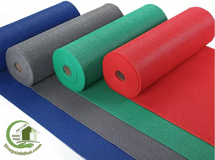 [ 50cm x khổ 120cm ] Thảm nhựa lưới chống trơn màu xám đỏ xanh lá xanh dương - chọn màu