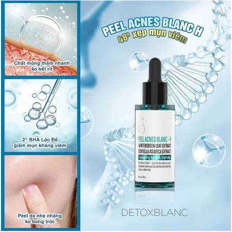 Serum loại bỏ mụn detox blanc (pell acnes blanc detox blanc-H loại bỏ mụn tận gốc mụn)