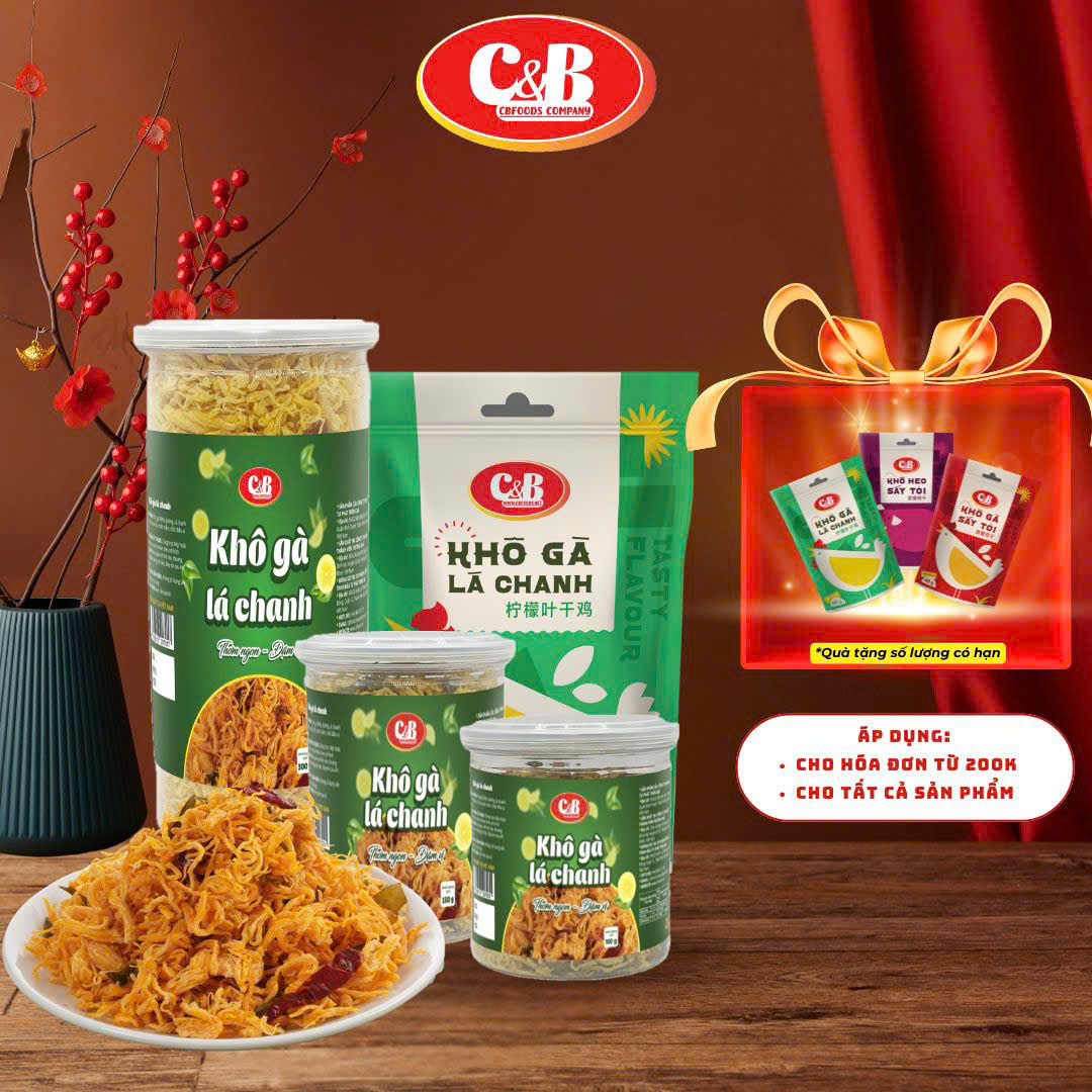 KHÔ GÀ LÁ CHANH C&B (Giòn thơm - Đậm vị)