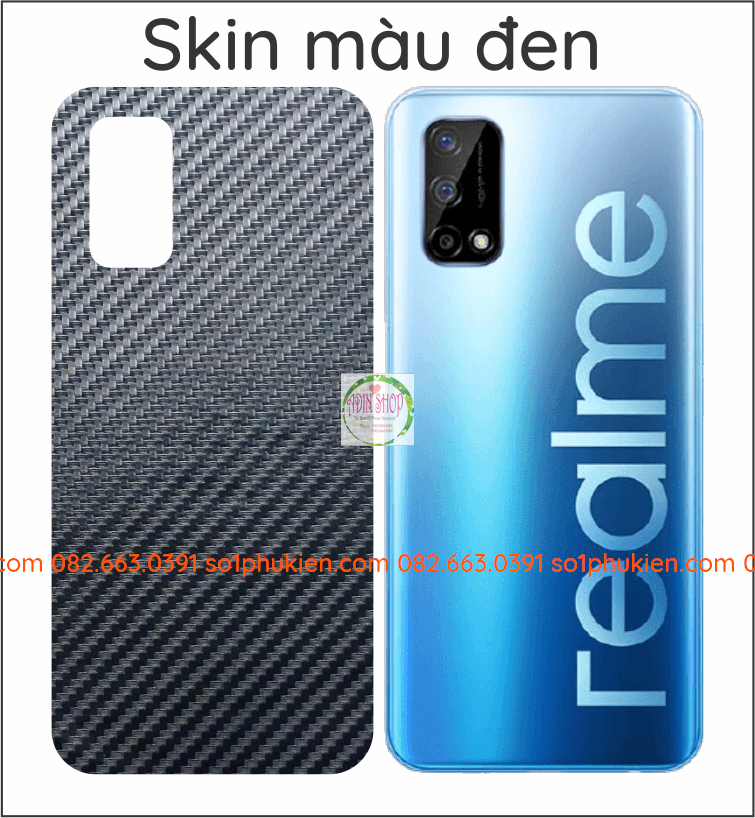 Miếng dán mặt lưng skin carbon Realme Q2