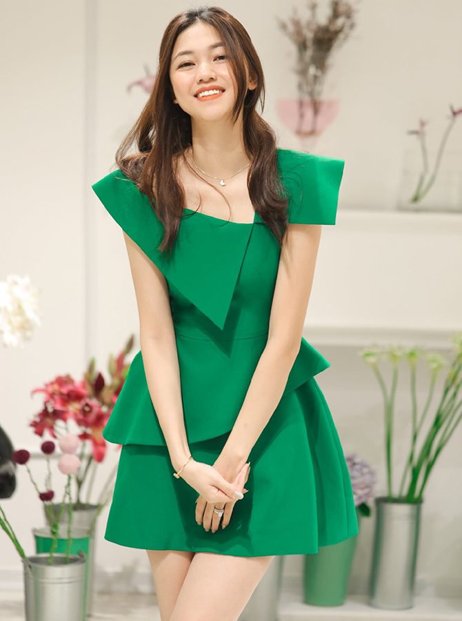 Rập Giấy 30053 - Đầm cổ lệch Megan by SHE