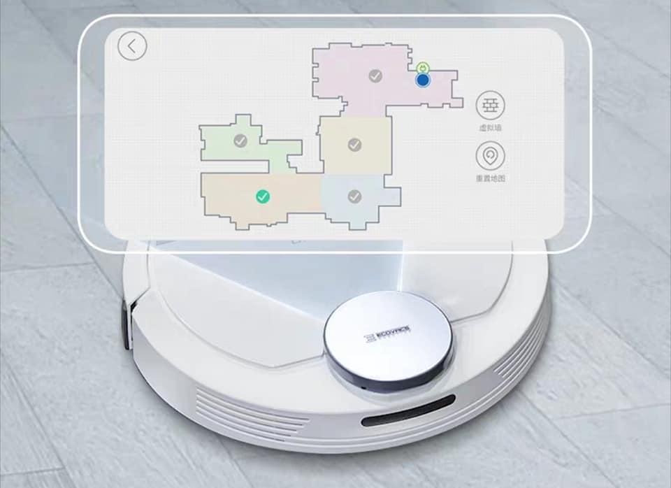 Robot hút bụi lau nhà thông minh ECOVACS DEEBOT DE55 (OZMO 900 Cài APP tiếng Anh điều khiển bằng Điện Thoại)