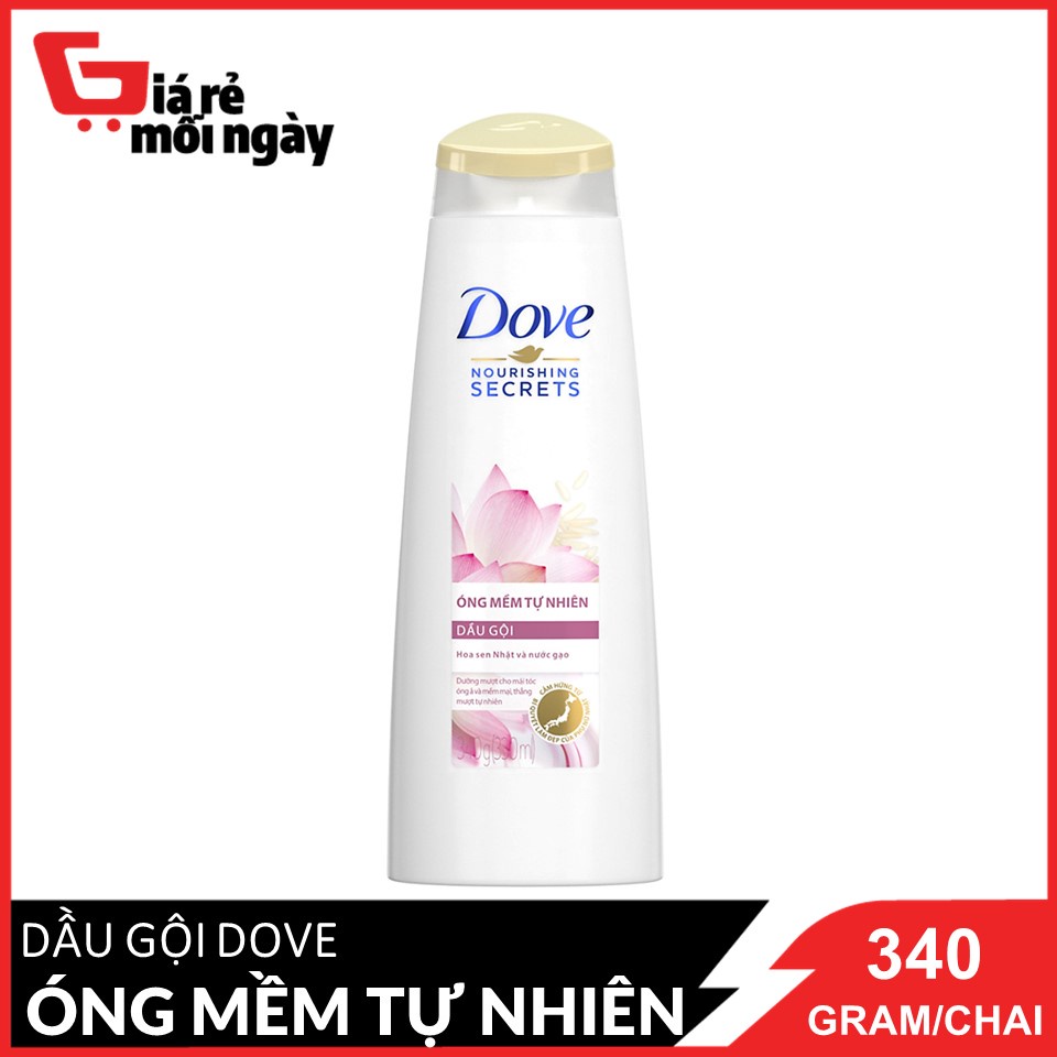 Dầu Gội Dove Óng Mềm Tự Nhiên (340g)