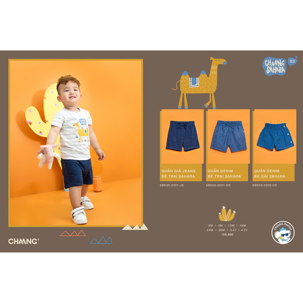 [CHỈ 21-24.06-Nhập mã LAZADAFASHION2 giảm 20% đơn từ 199k] Quần giả jean bé trai CHAANG