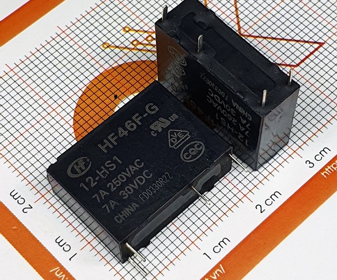 Hongfa relay 7a 12v hf46f-g/12-hs1