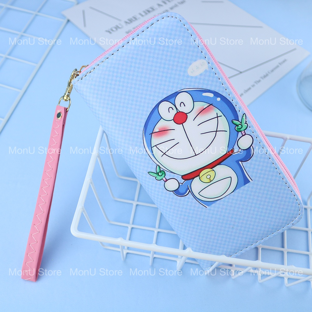 Bóp ví dài có dây xách hình doraemon doremon dễ thương cute bk01083