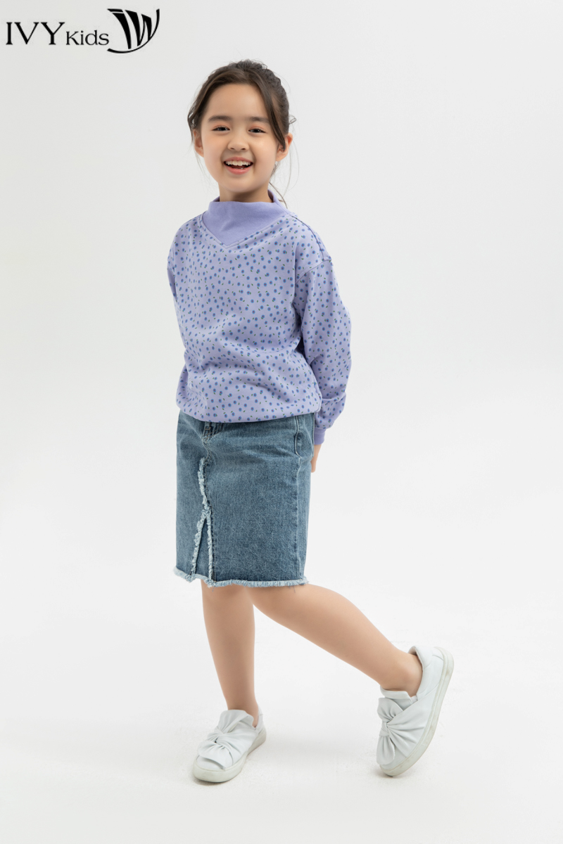 Áo thun bé gái thiết kế ivy moda ms 58g1121