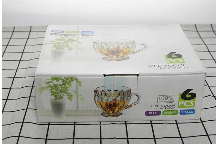 Bộ 6 ly thủy tinh uống trà