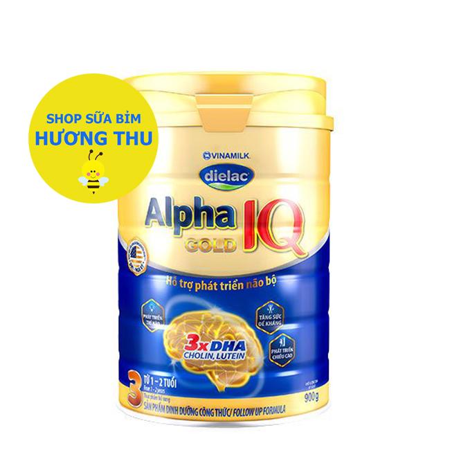 Sữa Bột Vinamilk Dielac Alpha Gold IQ Số 3 lon 900g (dành cho bé từ 1 - 2 tuổi)