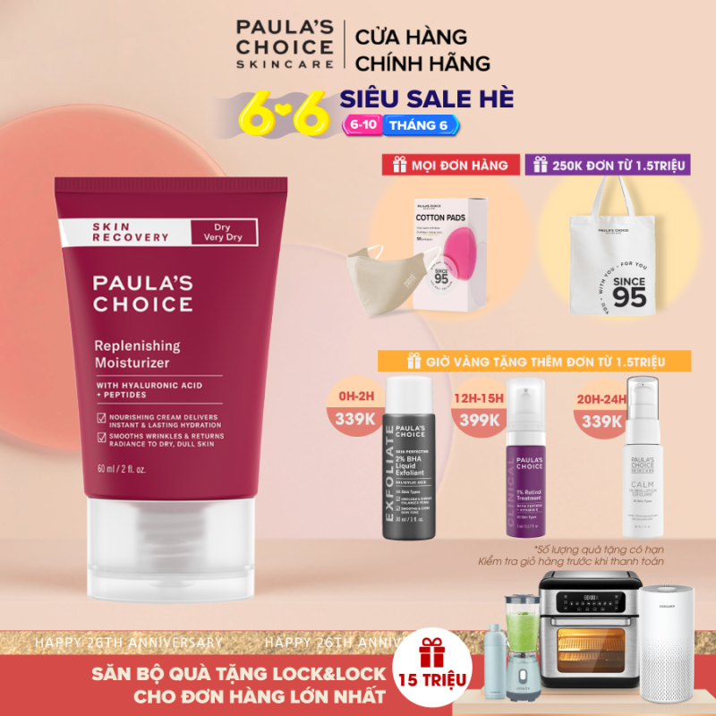 Kem dưỡng ẩm phục hồi nhanh chóng cho da khô Paula’s Choice Skin Recovery Replenishing Moisturer 60 ml 1860 giá rẻ