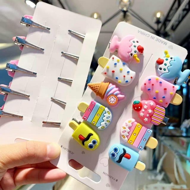 Vỉ kẹp tóc cute cho bé