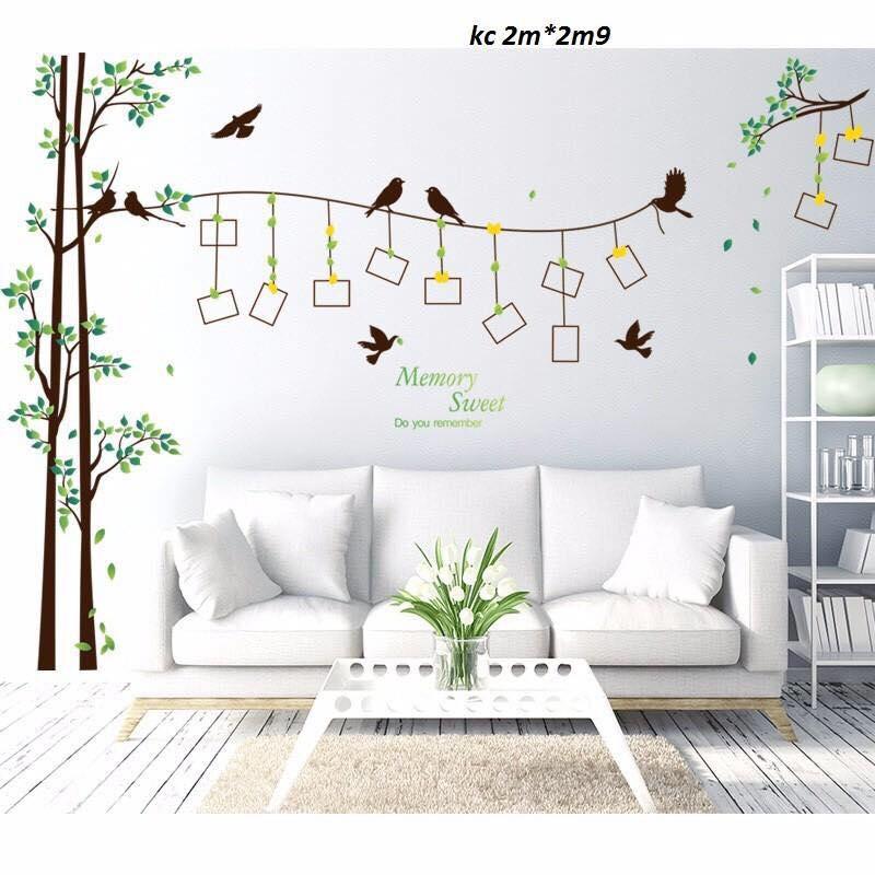 decal dán tường cây khung ảnh mẫu to