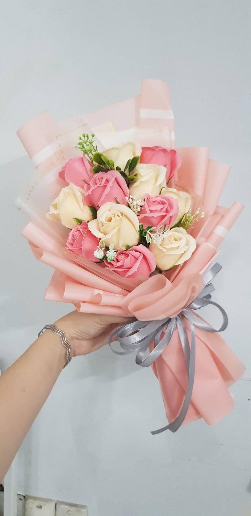 [HCM]Hoa hồng sáp thơm bó theo yêu cầu