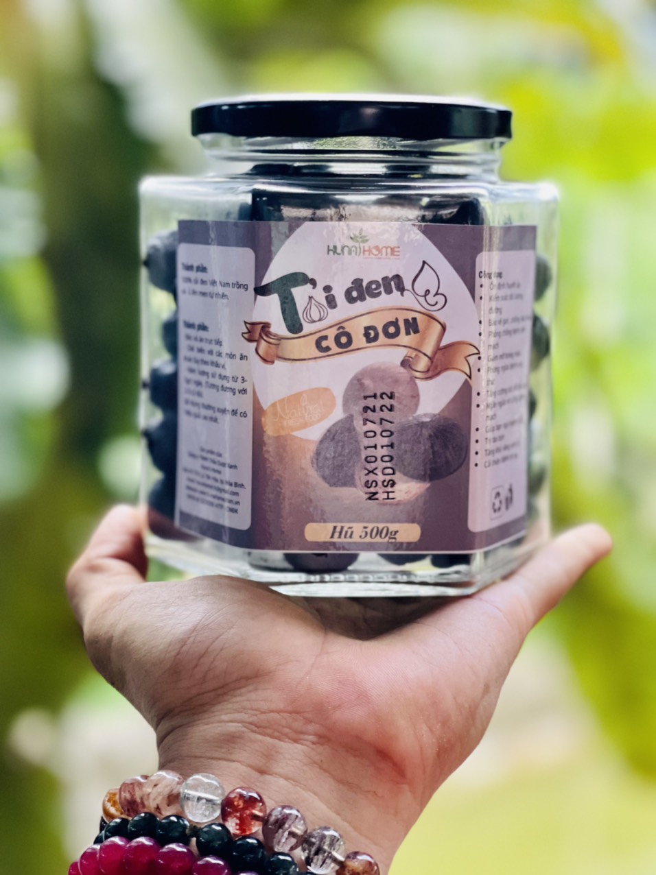 Tỏi đen cô đơn Huna home - (Hũ 500gram)
