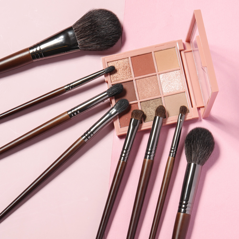 OVW Essential Make Up Set Brush Face Makeup Eye Shadow Blending Brush Diffuse Shader Highlight Blusher Crease Kit 8 Pcs