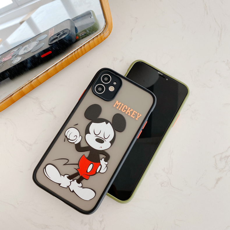 Ốp Lưng Nhám Chống Sock Va Đập Bảo Vệ Camera Tom x Mickey