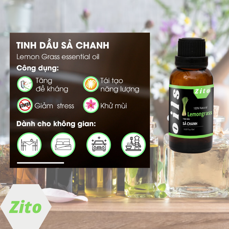 [HCM]Tinh Dầu Sả Chanh Zito 10ml