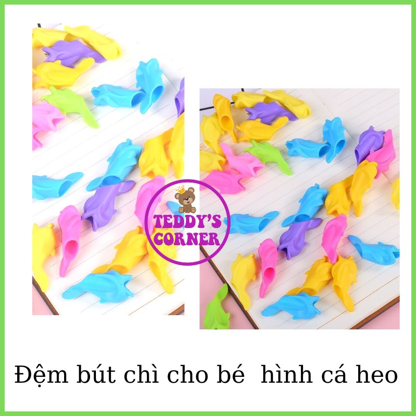 Túi Đệm Bút Hình Cá Heo Cho Bé, Màu Sắc Dễ Thương, Giúp Bé Tập Cầm Bút Chì Viết 1 Cách Dễ Dàng, Thành Thạo.