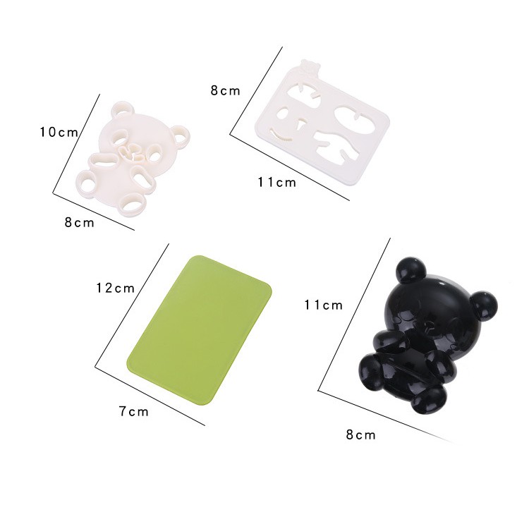 Khuôn Bento Ép Cơm Gấu Trúc Siêu Yêu