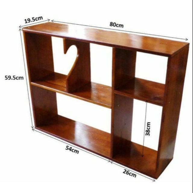 [HCM]Kệ sách gỗ treo tường 80cm vàng