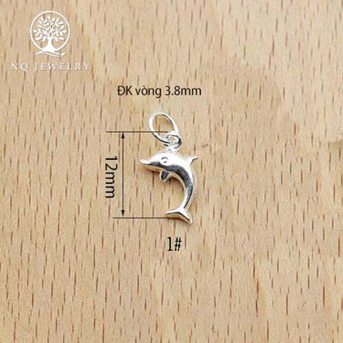 [HCM]Charm bạc hình cá heo treo