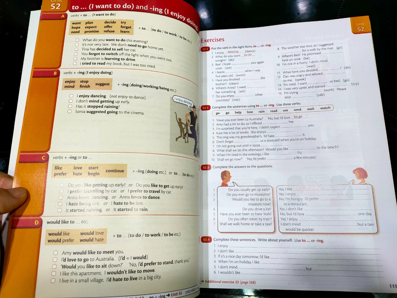 Bộ nhập english grammar in use 3q in màu (kèm link audio và answer key)
