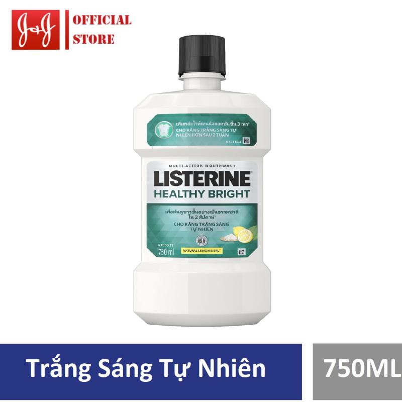 Nước súc miệng Listerine giúp răng trắng sáng Healthy bright 750ml - 100945468 nhập khẩu